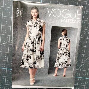 V1747 Vogue Pattern, 6-14, Misses' Dress and Belt, Uncut, FF, OOP